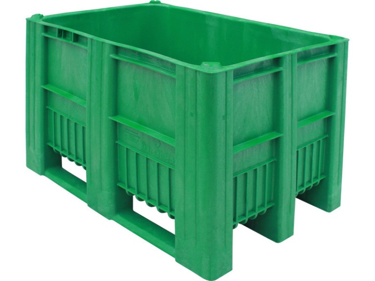 BoxPallet 1200х800х740 мм зеленый сплошной купить в Котласе