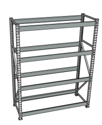 Стеллаж грузовой СГР 2000x1200x1000 4 полки (без настила)