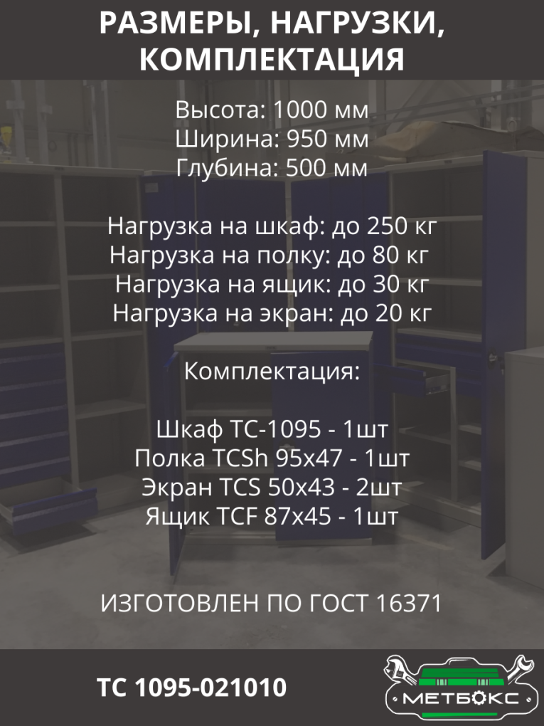 Шкаф инструментальный ТС 1095-021010 купить в Котласе Шкаф инструментальный ТС 1095-021010 купить в Котласе