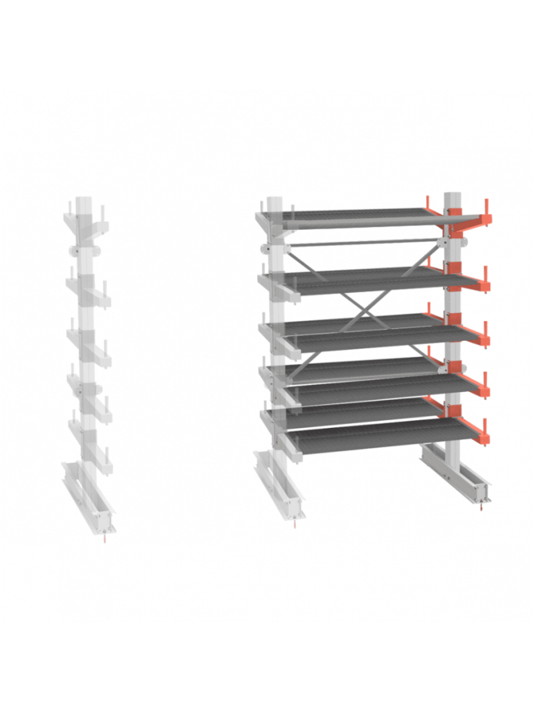 СТ-062 Стеллаж двухсторонний 5 ярусов ДОП. купить в Котласе