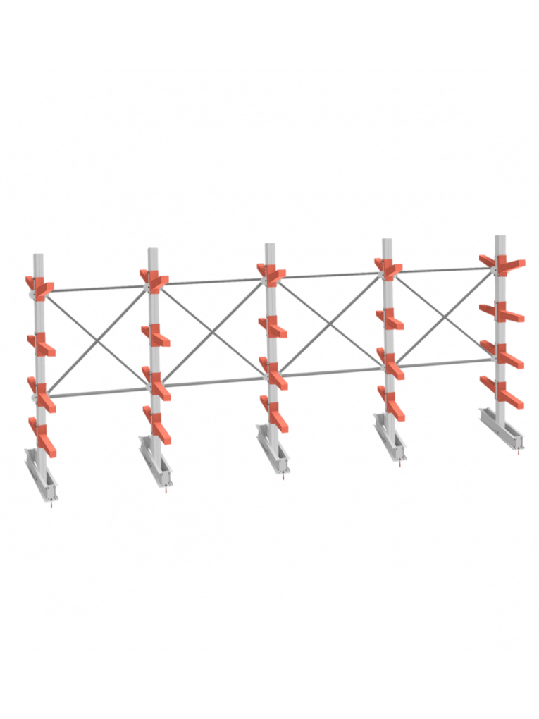 СТ-062 Стеллаж двухсторонний 4 яруса купить в Котласе