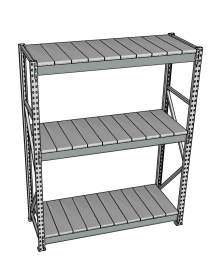 Стеллаж грузовой СГР 2000x1800x600 3 полки (металл)
