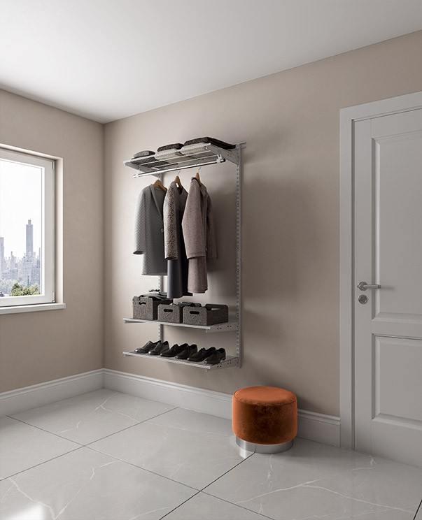 Гардеробная система Практик Home Basic G90 белая купить в Котласе Гардеробная система Практик Home Basic G90 белая купить в Котласе