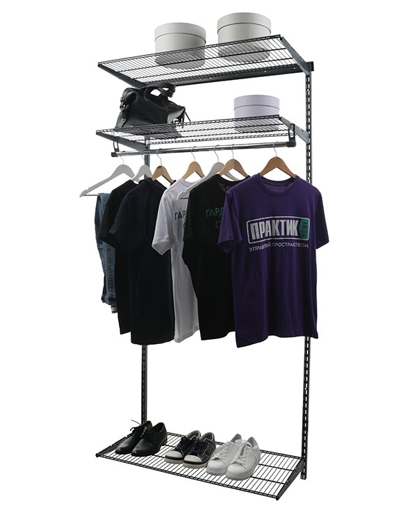 Гардеробная система Практик Home Basic G90 графит купить в Котласе Гардеробная система Практик Home Basic G90 графит купить в Котласе