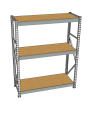 Стеллаж грузовой СГР 2000x900x500 3 полки (ДСП)