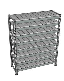 Стеллаж грузовой СГР 2000x1200x400 8 полок (металл) Стеллаж грузовой СГР 2000x1200x400 8 полок (металл)