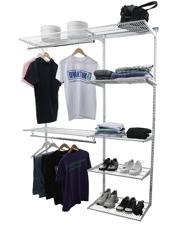 Гардеробная система Практик Home Optima G150 белая купить в Котласе