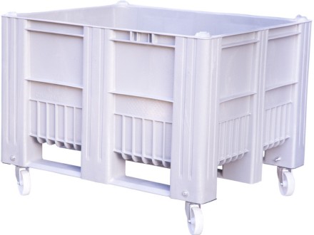BoxPallet 1200x1000x900 мм сплошной на колесах серый купить в Котласе