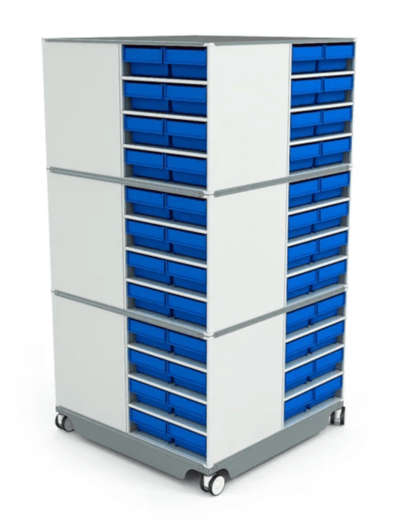 КП-01 Кассетница поворотная с синими ящиками купить в Котласе