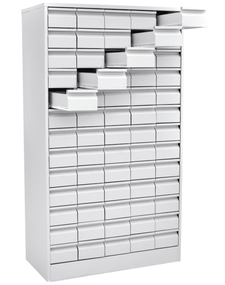 Шкаф картотечный для библиотечных карточек (65 ящиков) купить в Котласе