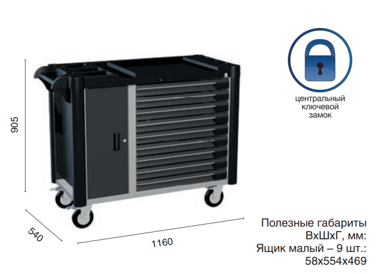 Инструментальная тележка WDS-9.1 new купить в Котласе Инструментальная тележка WDS-9.1 new купить в Котласе