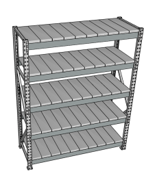 Стеллаж грузовой СГР 2500x1500x500 5 полок (металл)