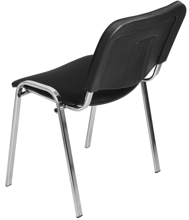 Стул Изо (черная ткань, хром) купить в Котласе Стул Изо (черная ткань, хром) купить в Котласе