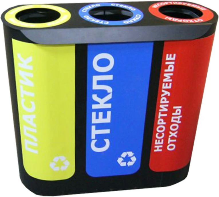 Урна для раздельного сбора мусора Альтернатива-3 с наклейками купить в Котласе