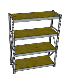 Стеллаж грузовой СГР 3000x2100x600 4 полки (фанера) Стеллаж грузовой СГР 3000x2100x600 4 полки (фанера)