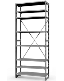 Стеллаж ТСУ 2000x700x400 8 полок (300 кг, перф)