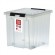 Контейнер Rox Box Original 50 (500х390х390 мм с крышкой и клипсами, на роликах, прозрачный) купить в Котласе