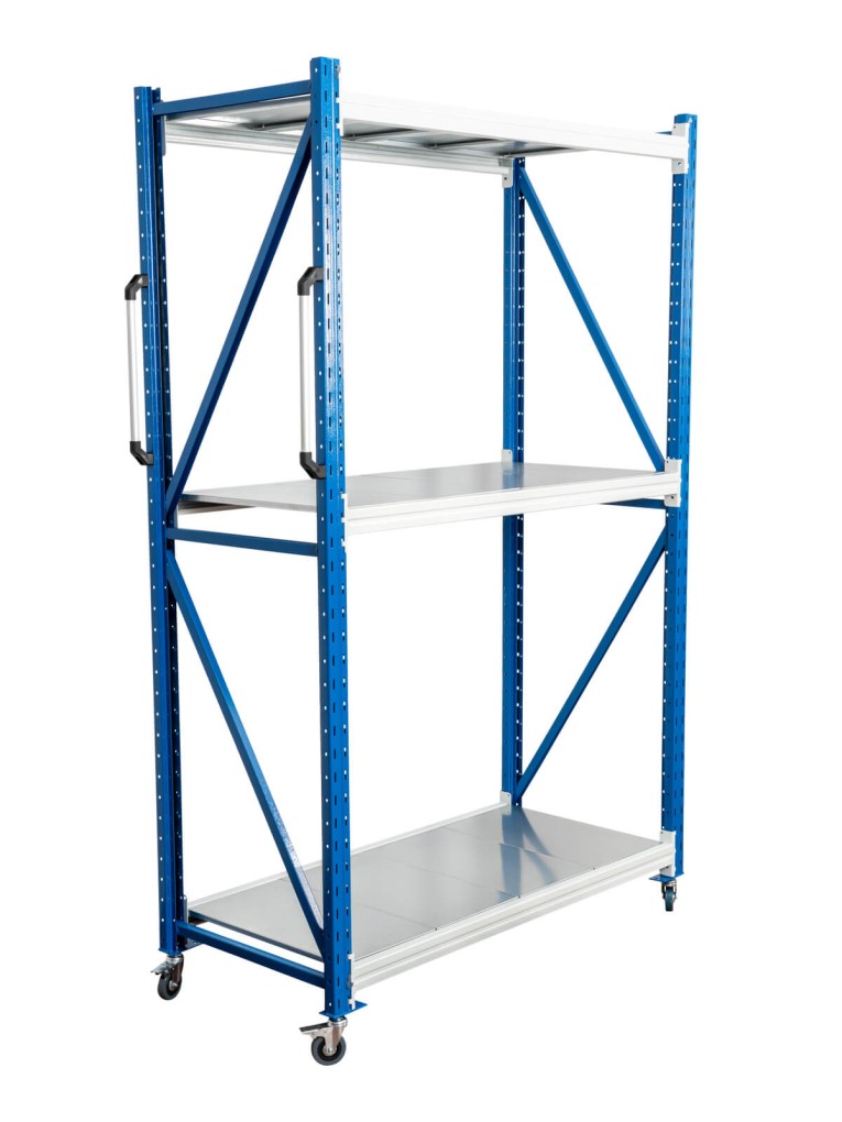 Стеллаж мобильный БиКом СТ-4 250x120x50 3 полки купить в Котласе