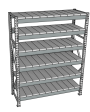 Стеллаж грузовой СГР 2500x900x500 6 полок (металл)