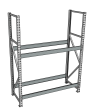 Стеллаж грузовой СГР 2000x900x500 2 полки (без настила)