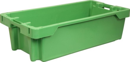 Ящик рыбный 800х400х225 сплошной зеленый купить в Котласе
