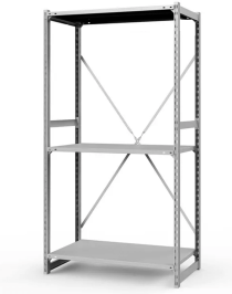 Стеллаж ТСУ 2500x1500x300 3 полки (150 кг, перф)