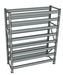 Стеллаж грузовой СГР 3000x1500x1000 8 полок (без настила) Стеллаж грузовой СГР 3000x1500x1000 8 полок (без настила)