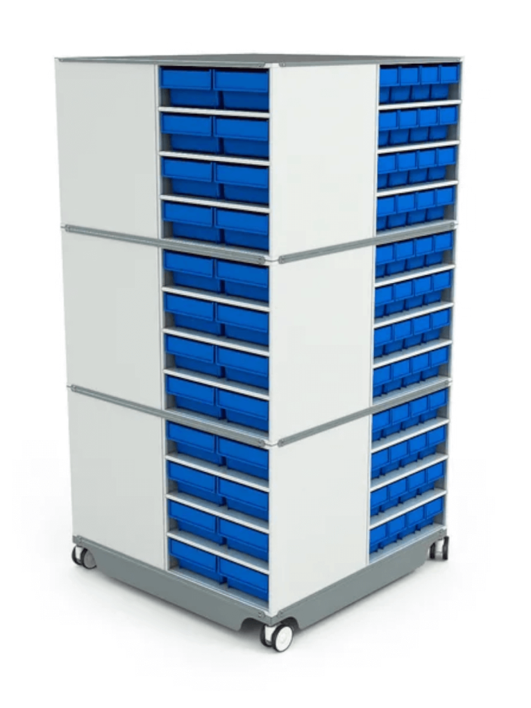 КП-03 Кассетница поворотная с синими ящиками купить в Котласе