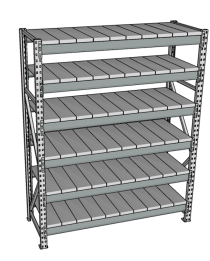 Стеллаж грузовой СГР 2500x1800x800 6 полок (металл) Стеллаж грузовой СГР 2500x1800x800 6 полок (металл)