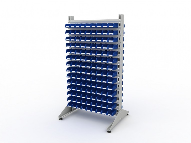 Стеллаж для пластиковых лотков SORTEX двухсторонний 1800x1000x800.01 купить в Котласе Стеллаж для пластиковых лотков SORTEX двухсторонний 1800x1000x800.01 купить в Котласе