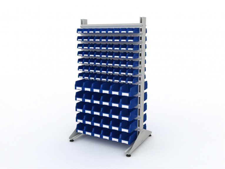 Стеллаж для пластиковых лотков SORTEX двухсторонний 1800x1000x800.04 купить в Котласе Стеллаж для пластиковых лотков SORTEX двухсторонний 1800x1000x800.04 купить в Котласе