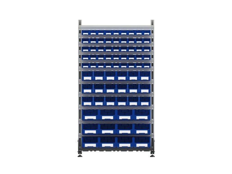 Стеллаж для пластиковых лотков SORTEX двухсторонний 1800x1000x800.06 купить в Котласе Стеллаж для пластиковых лотков SORTEX двухсторонний 1800x1000x800.06 купить в Котласе