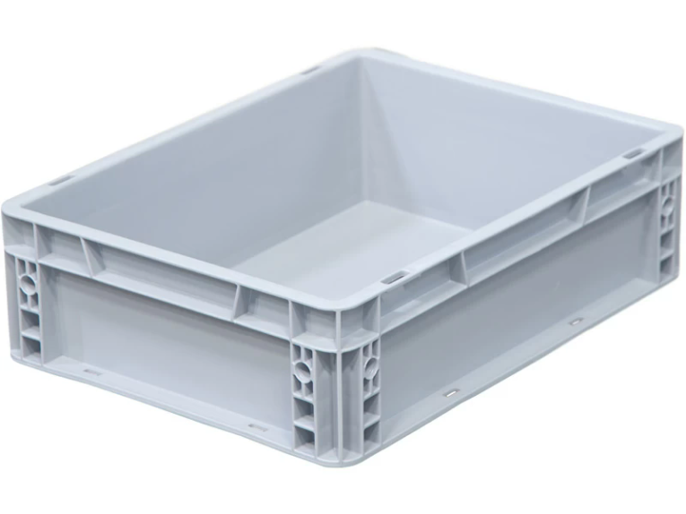 Ящик 400х300х120 сплошной, усиленное дно, цв. серый купить в Котласе