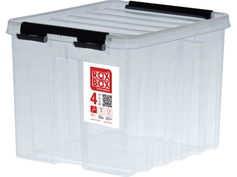 Контейнер Rox Box Original 4 (210х170х175 мм с крышкой и клипсами прозрачный) купить в Котласе