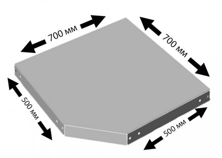 Угловая полка Практик MS 50F (700х500) купить в Котласе
