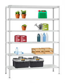 Стеллаж металлический Титан МС-900 1500x1000x400 6 полок Стеллаж металлический Титан МС-900 1500x1000x400 6 полок