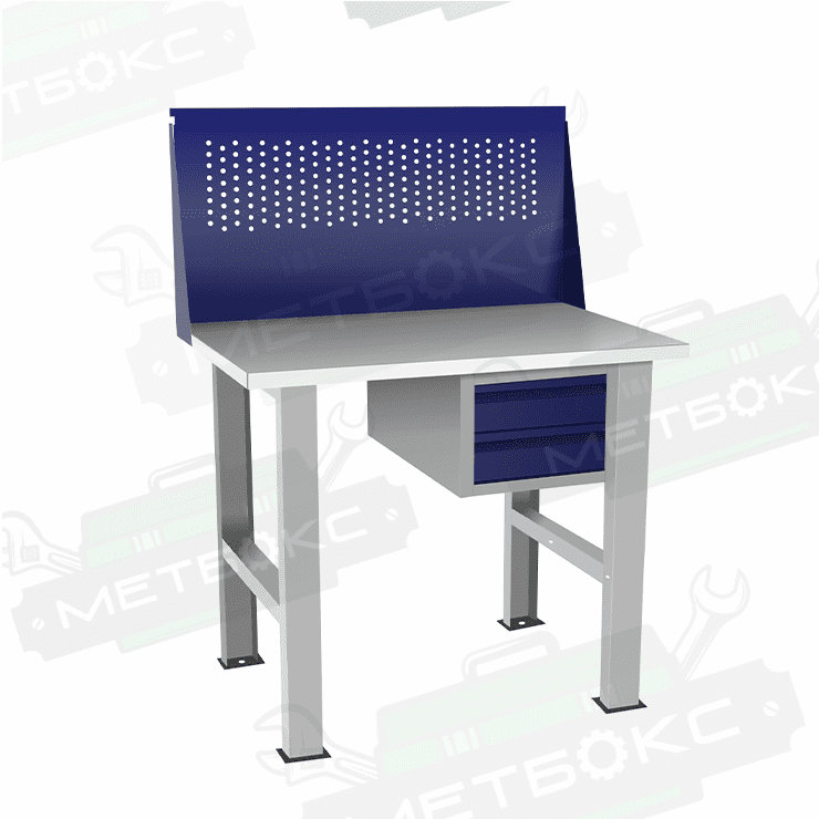 Верстак бестумбовый с подвесным ящиком ВП-Э с экраном купить в Котласе Верстак бестумбовый с подвесным ящиком ВП-Э с экраном купить в Котласе