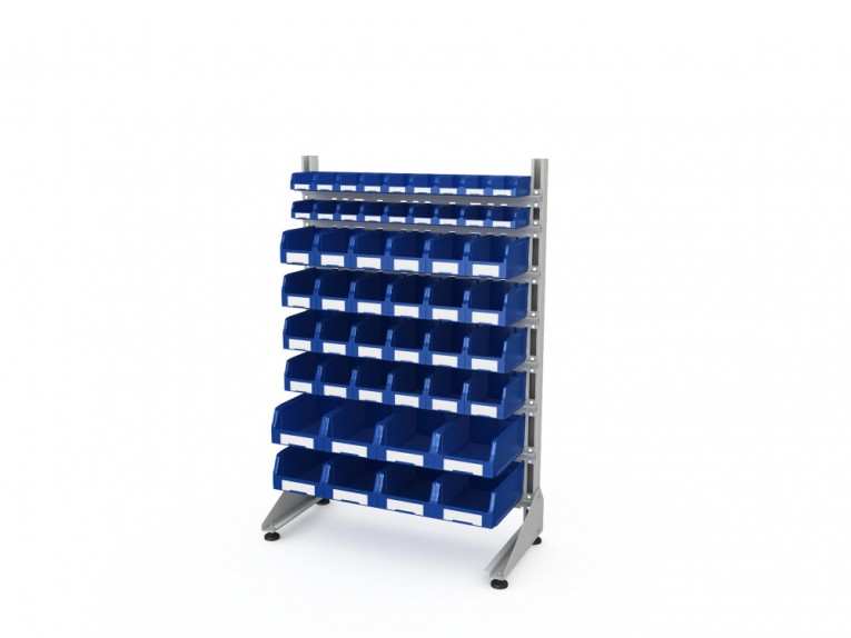 Стеллаж для пластиковых лотков SORTEX односторонний 1500x1000x450.06 купить в Котласе Стеллаж для пластиковых лотков SORTEX односторонний 1500x1000x450.06 купить в Котласе