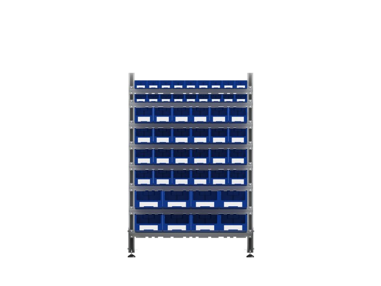 Стеллаж для пластиковых лотков SORTEX односторонний 1500x1000x450.06 купить в Котласе Стеллаж для пластиковых лотков SORTEX односторонний 1500x1000x450.06 купить в Котласе