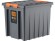 Контейнер особопрочный Rox Box PRO 50 (500х390х390 мм с крышкой и клипсами, на роликах, антрацит) купить в Котласе