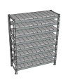 Стеллаж грузовой СГР 3000x1500x500 8 полок (металл)