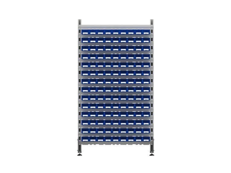 Стеллаж для пластиковых лотков SORTEX односторонний 1800x1000x450.01 купить в Котласе Стеллаж для пластиковых лотков SORTEX односторонний 1800x1000x450.01 купить в Котласе