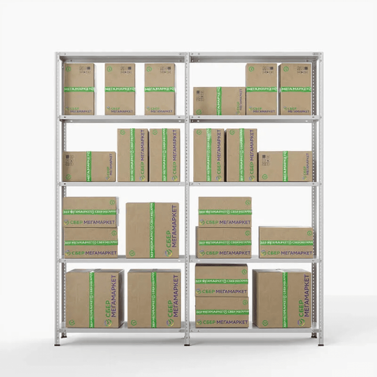 Стеллаж ПВЗ Сбер 2000х2000х400 5 полок купить в Котласе