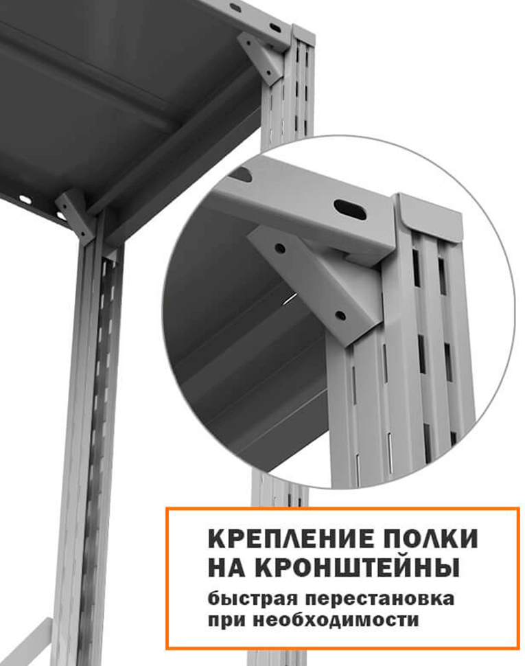 Стеллаж ТСУ 3500x700x300 6 полок (300 кг, металл) купить в Котласе