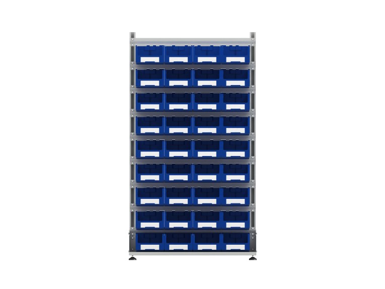 Стеллаж для пластиковых лотков SORTEX односторонний 1800x1000x450.03 купить в Котласе Стеллаж для пластиковых лотков SORTEX односторонний 1800x1000x450.03 купить в Котласе