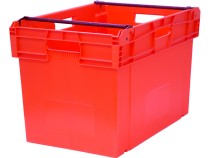 Ящик 600х400х407 со складываемыми ручками красный Ящик 600х400х407 со складываемыми ручками красный