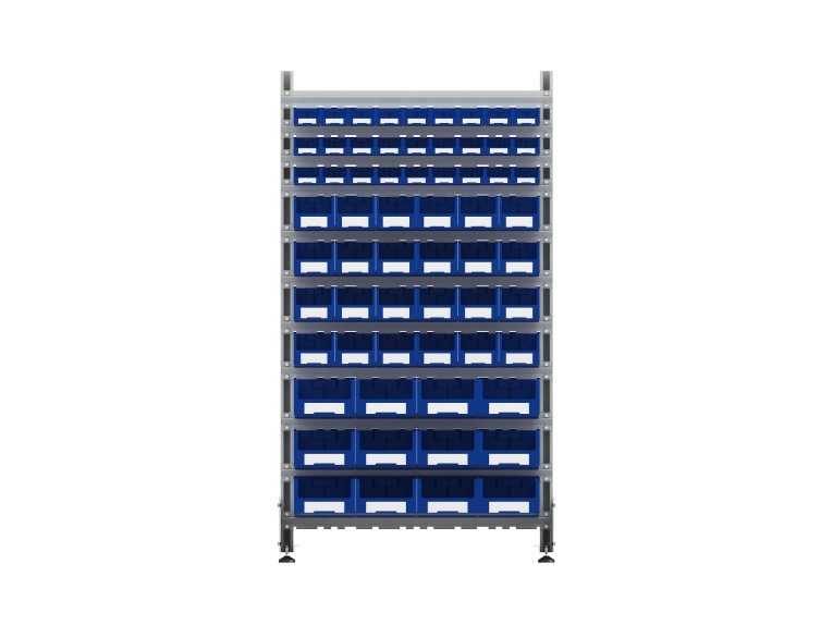 Стеллаж для пластиковых лотков SORTEX односторонний 1800x1000x450.05 купить в Котласе Стеллаж для пластиковых лотков SORTEX односторонний 1800x1000x450.05 купить в Котласе