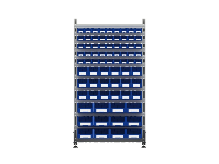 Стеллаж для пластиковых лотков SORTEX односторонний 1800x1000x450.06 купить в Котласе Стеллаж для пластиковых лотков SORTEX односторонний 1800x1000x450.06 купить в Котласе