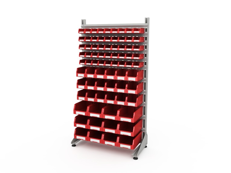 Стеллаж для пластиковых лотков SORTEX односторонний 1800x1000x450.06 купить в Котласе Стеллаж для пластиковых лотков SORTEX односторонний 1800x1000x450.06 купить в Котласе