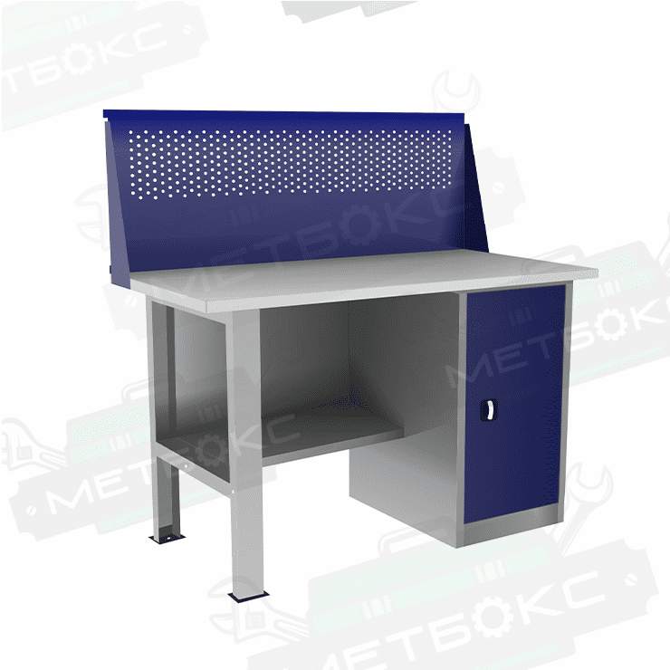 Однотумбовый слесарный верстак ВП-2/1,6 с экраном купить в Котласе